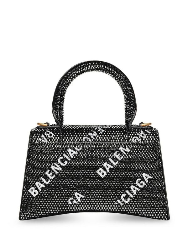 Balenciaga XS Hourglass crystal-embellished tote bag - Image 2