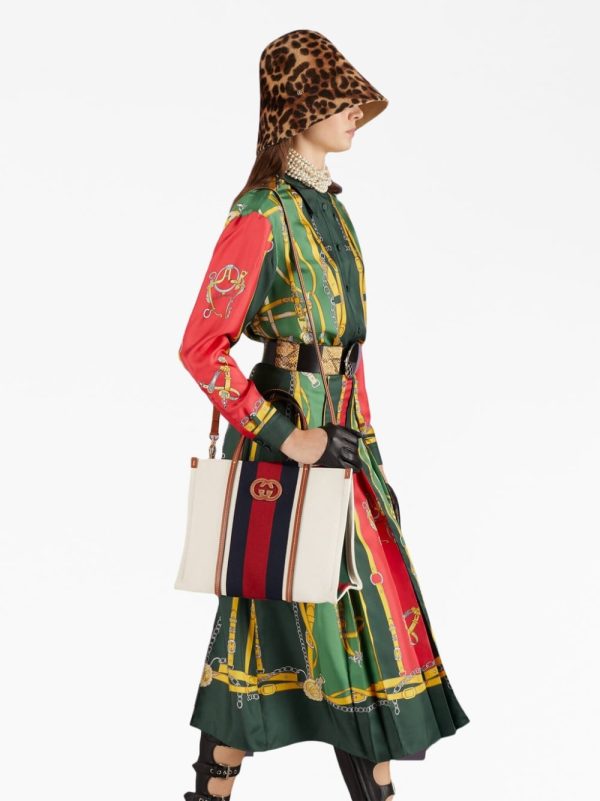 Gucci signature stripe-detail tote bag - Image 2