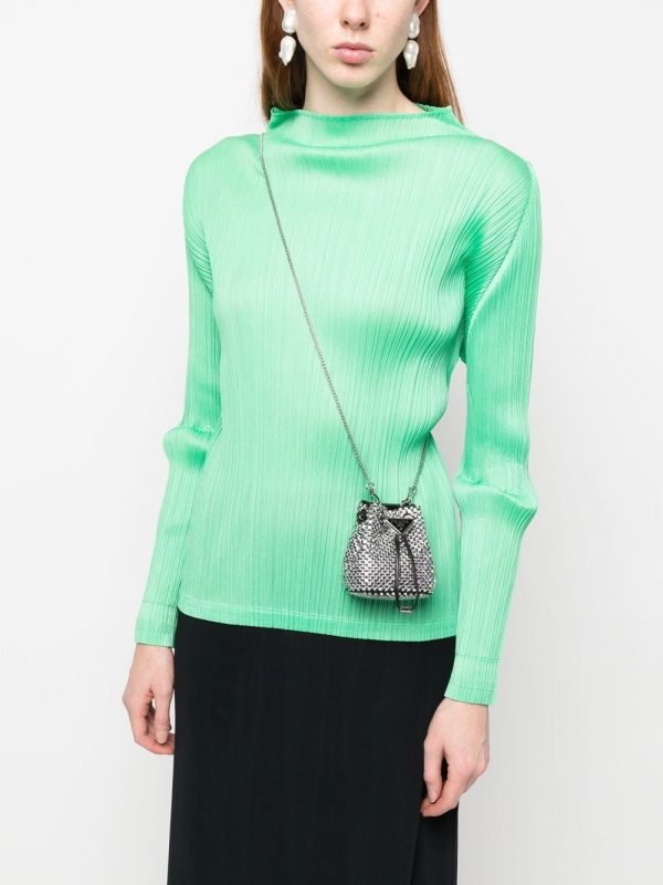 Prada stud-embellished logo-plaque mini bag - Image 2