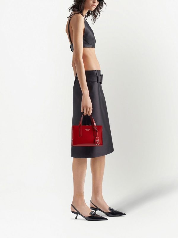 Prada mini Re-Edition 1995 brushed leather tote bag - Image 2
