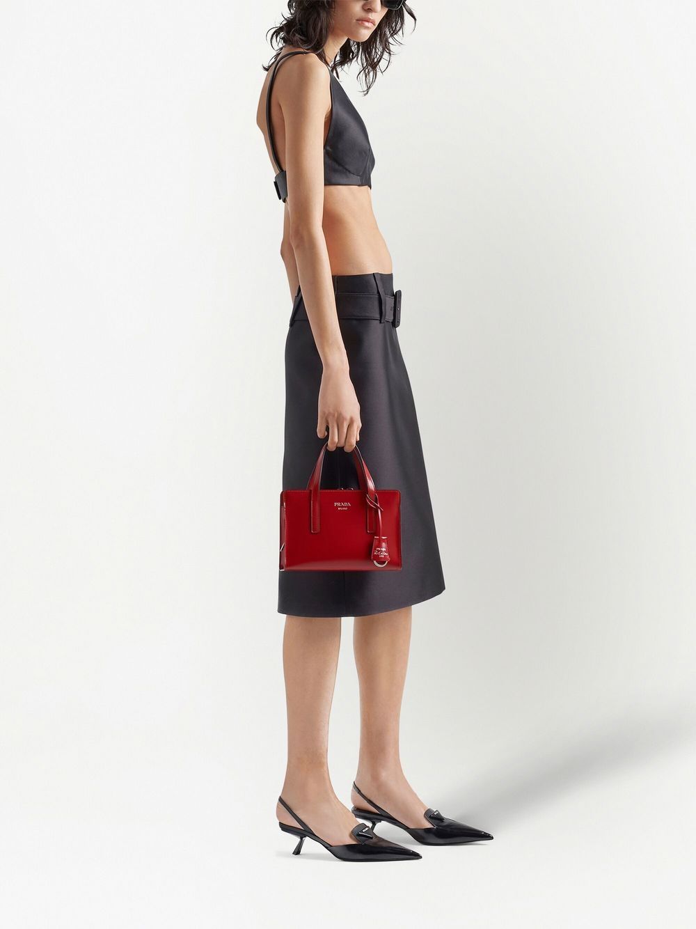 Prada mini Re-Edition 1995 brushed leather tote bag - Image 2