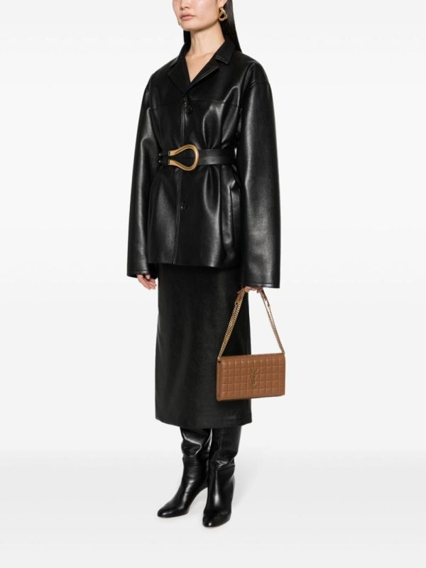 Saint Laurent Cassandre Matelassé logo-plaque clutch bag - Image 2