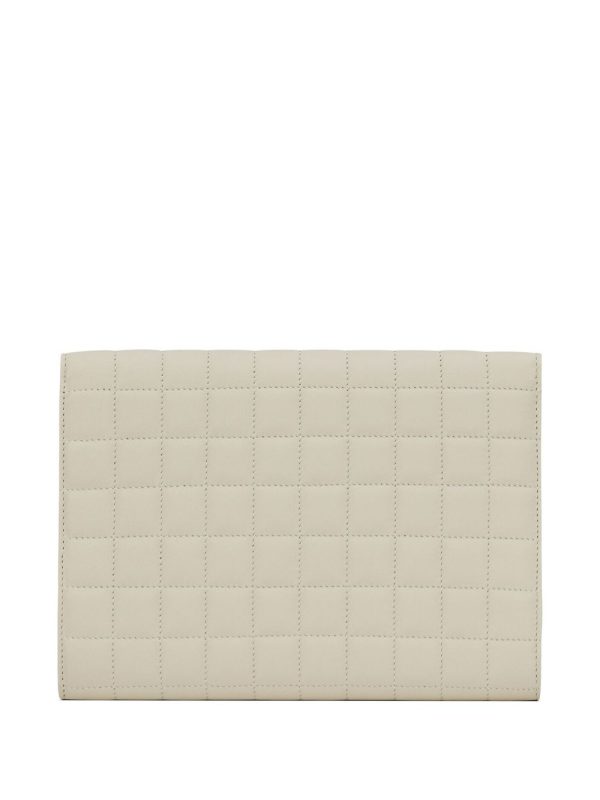 Saint Laurent Cassandre quilted leather clutch bag - Image 2
