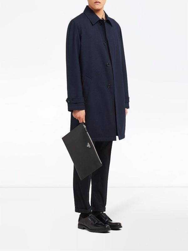 Prada logo plaque saffiano pouch - Image 2