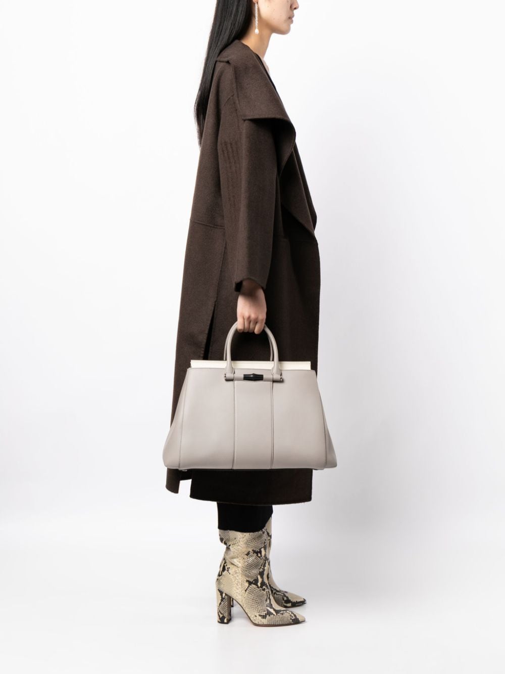 Gucci Lady Bamboo leather tote bag - Image 2