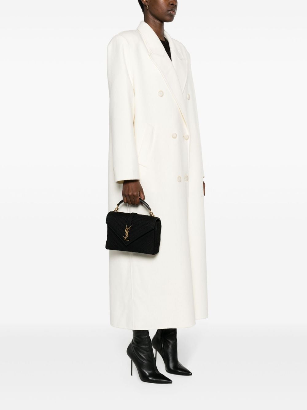 Saint Laurent medium College bouclé tote bag - Image 2