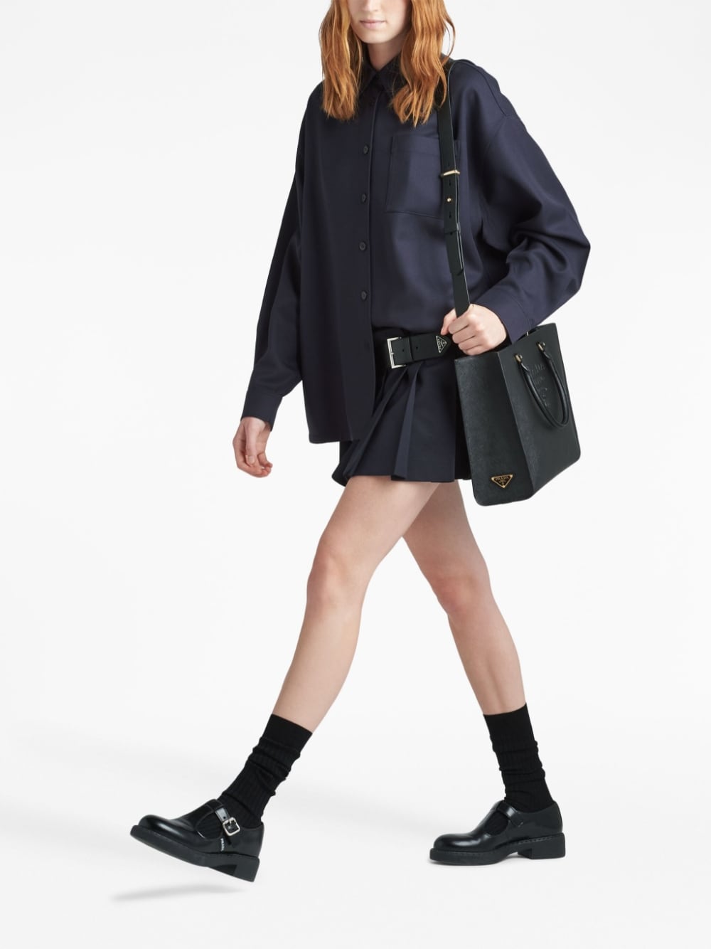 Prada medium saffiano leather tote bag - Image 2
