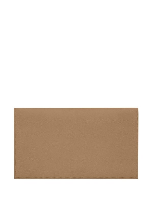 Saint Laurent logo-lettering leather clutch bag - Image 2
