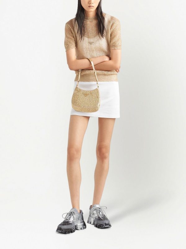 Prada Cleo crystal-embellished shoulder bag - Image 2