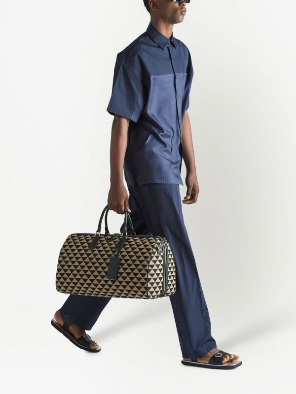 Prada Symbole embroidered fabric travel bag - Image 2