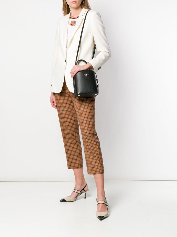 Prada logo plaque bucket bag - Image 2