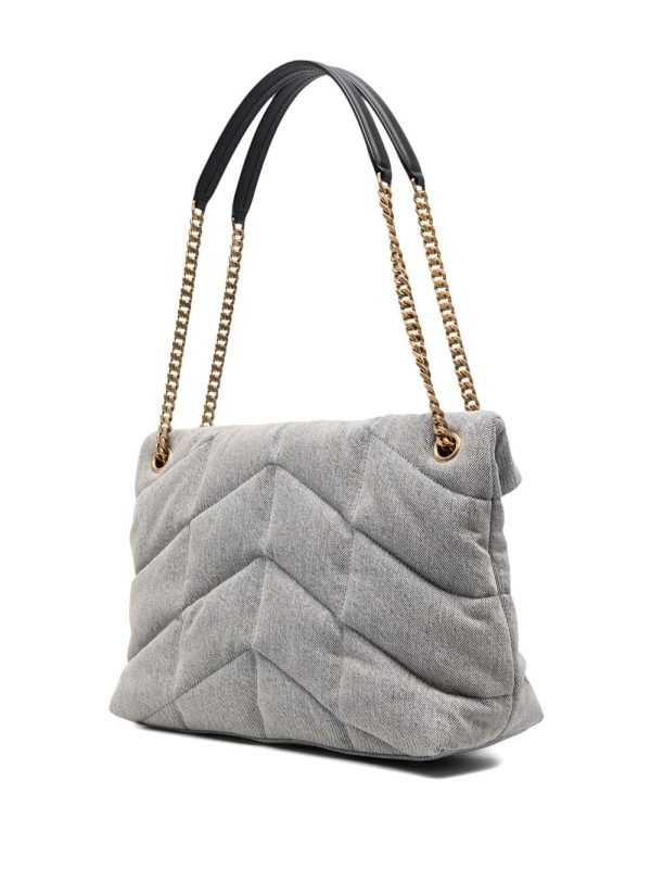 Saint Laurent Puffer denim shoulder bag - Image 2