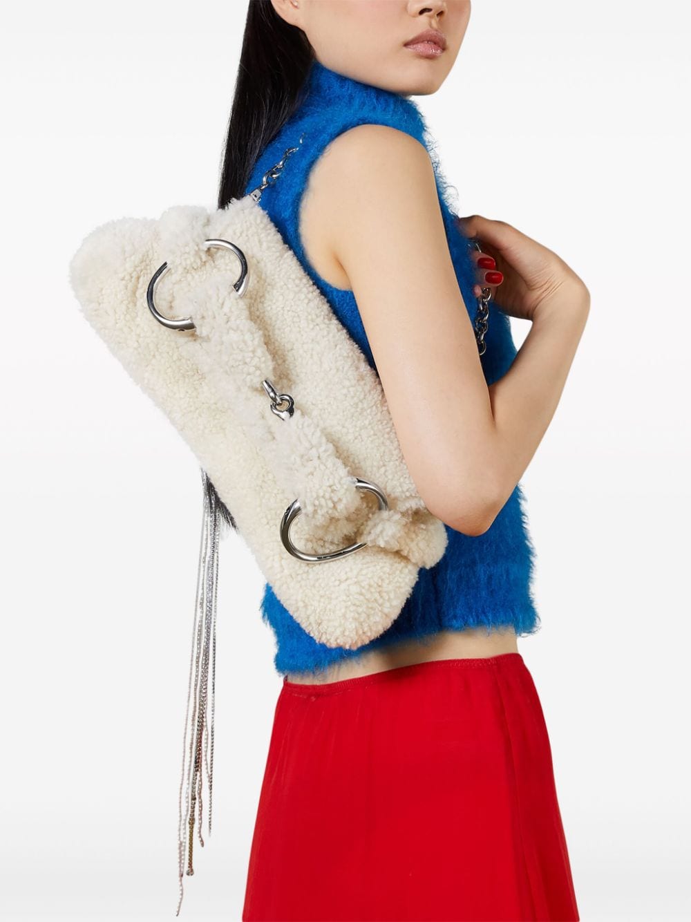 Gucci medium Horsebit shearling shoulder bag - Image 2