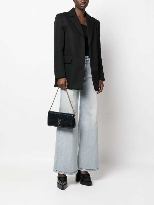 Saint Laurent Kate crocodile-embossed shoulder bag - Image 2