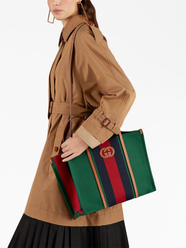 Gucci signature stripe-detail tote bag - Image 2