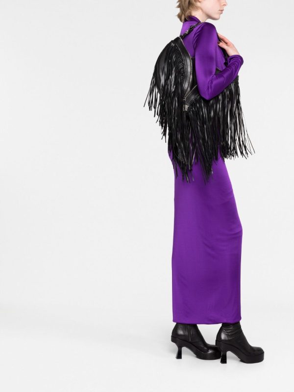 Versace Repeat fringed shoulder bag - Image 4