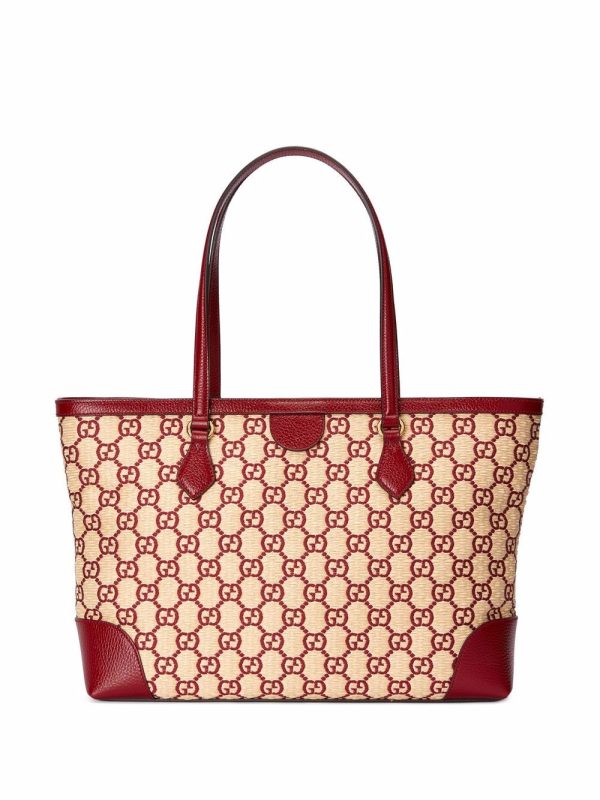 Gucci Ophidia GG straw tote bag - Image 2