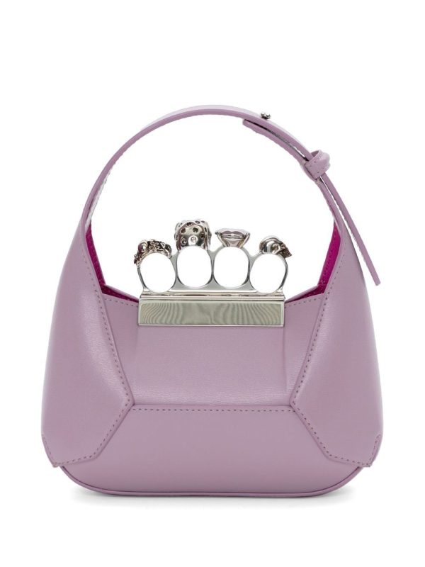 Alexander McQueen Jewelled Hobo leather mini bag - Image 5