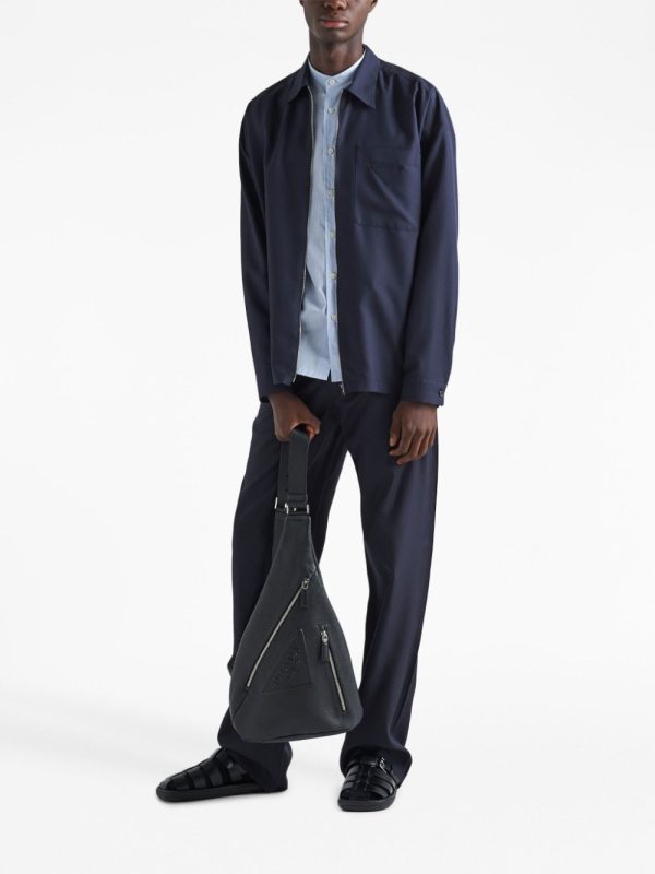 Prada logo-stamp leather backpack - Image 2