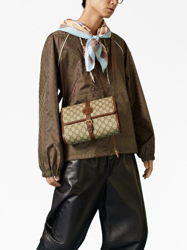 Gucci leather-trim messenger bag - Image 2