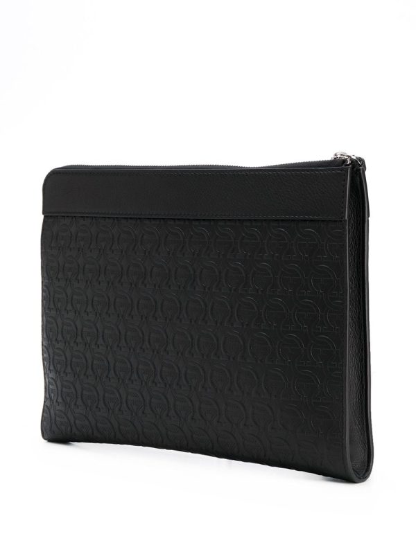 Ferragamo monogram-pattern clutch bag - Image 3