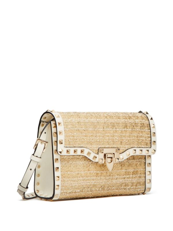 Valentino Garavani small Rockstud bouclé shoulder bag - Image 3