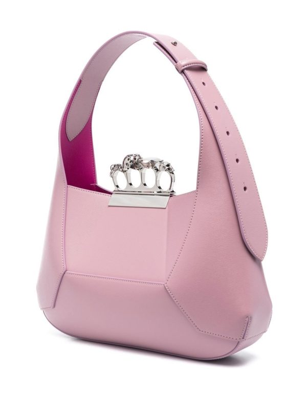 Alexander McQueen Jewelled Hobo leather tote bag - Image 4