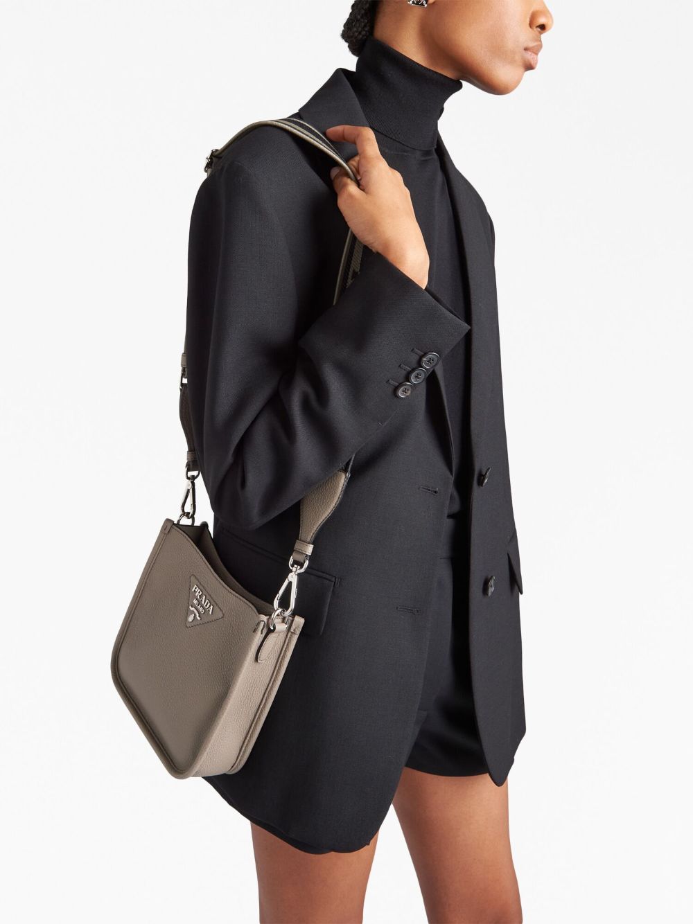 Prada mini logo-plaque shoulder bag - Image 3