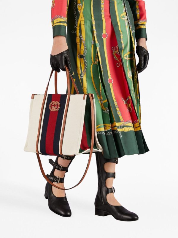 Gucci signature stripe-detail tote bag - Image 3