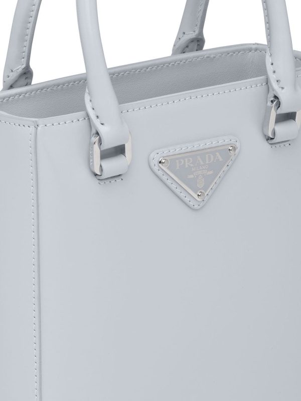 Prada small triangle plaque tote - Image 3