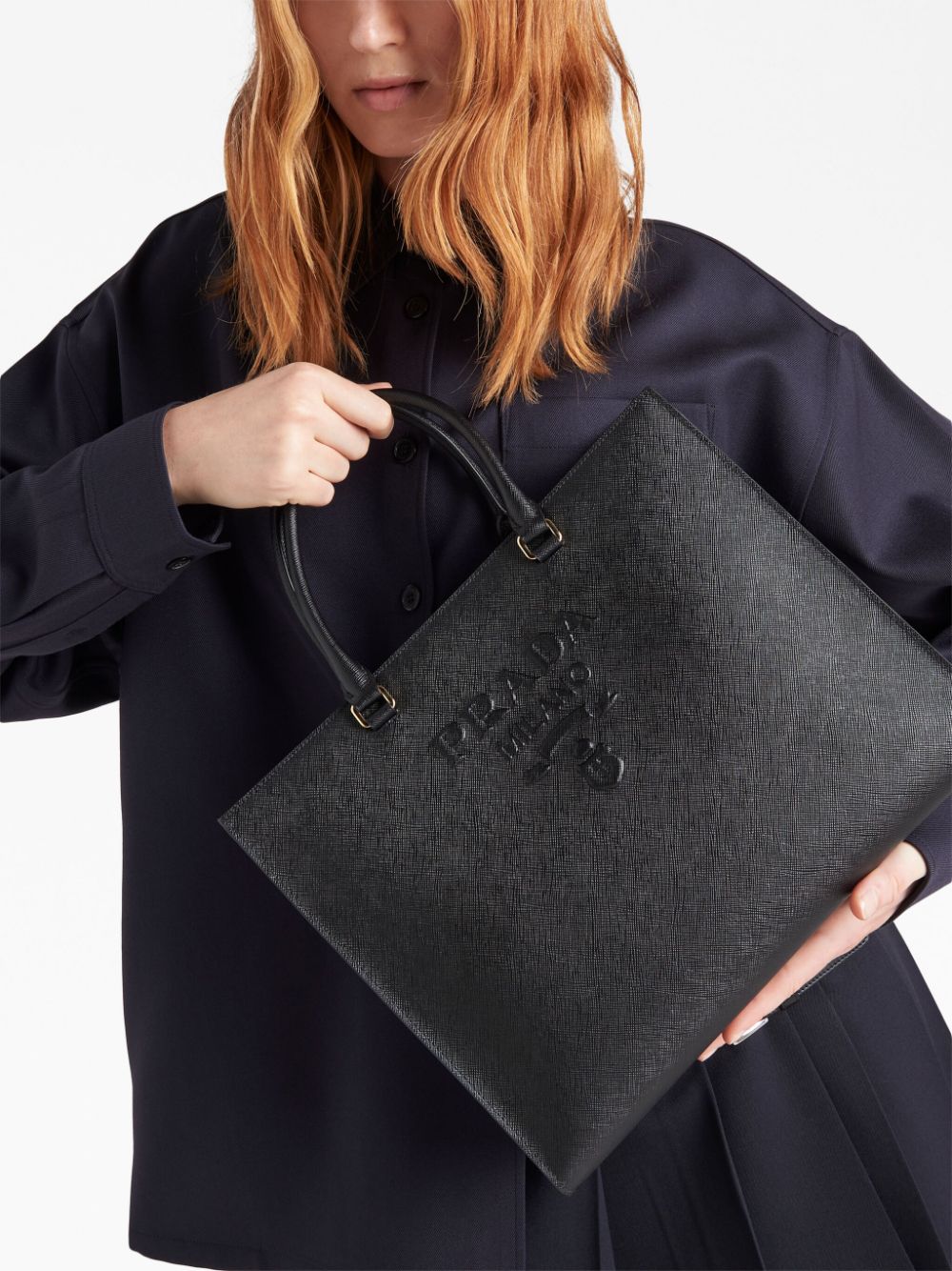 Prada medium saffiano leather tote bag - Image 3