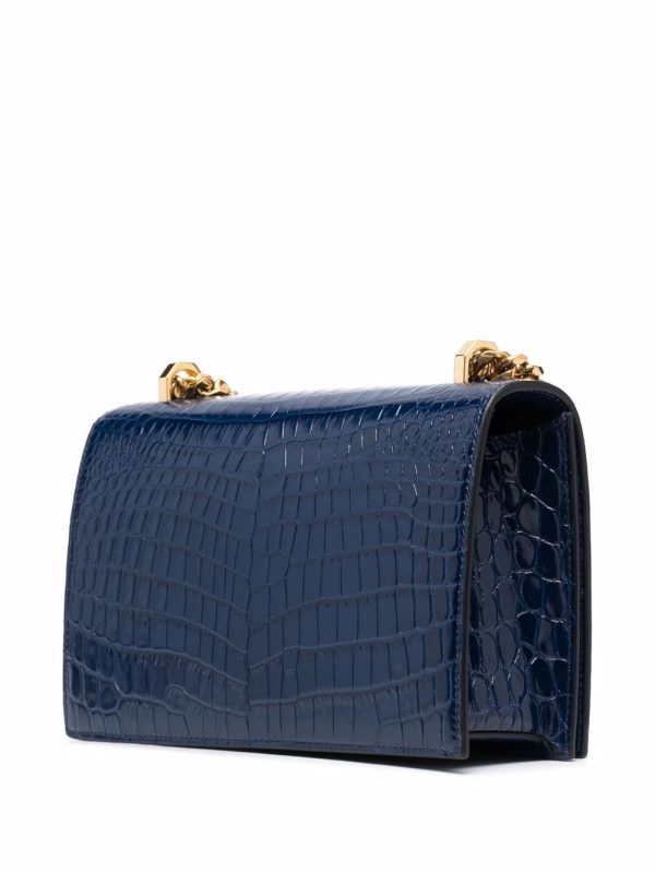 Alexander McQueen Jewelled crocodile-effect crossbody bag - Image 4