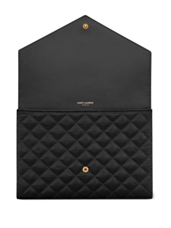 Saint Laurent envelope mixed matelassé clutch - Image 3