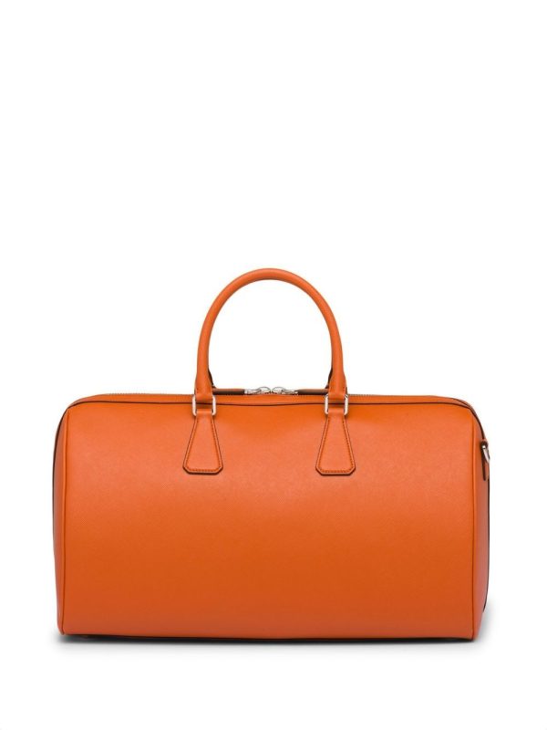 Prada leather logo-patch travel bag - Image 3