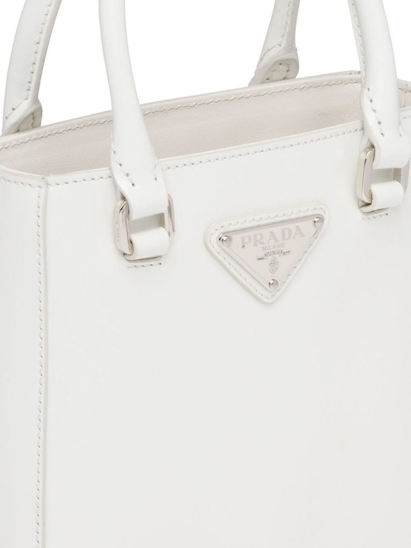 Prada small triangle plaque tote - Image 3