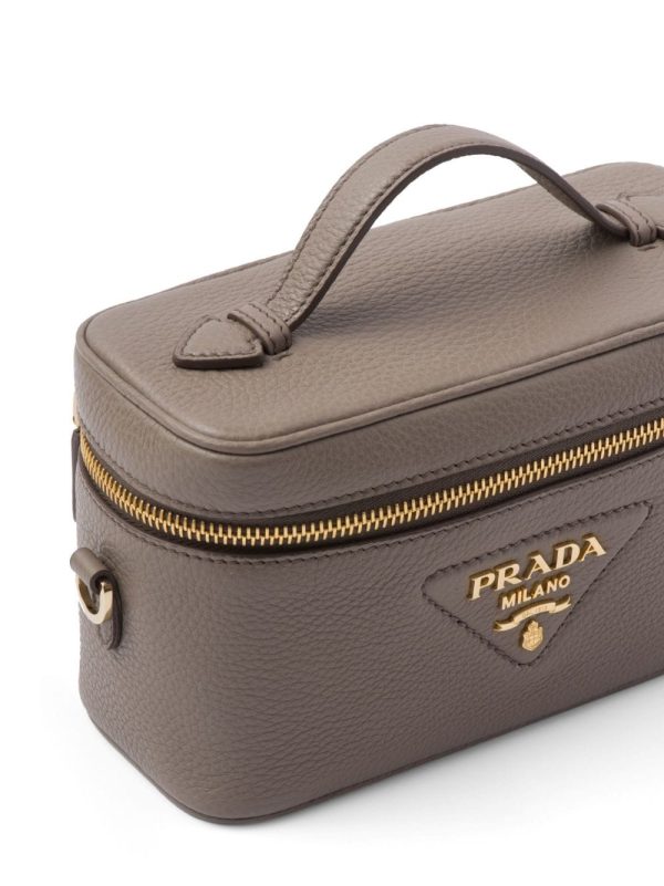 Prada logo-plaque leather mini-bag - Image 3