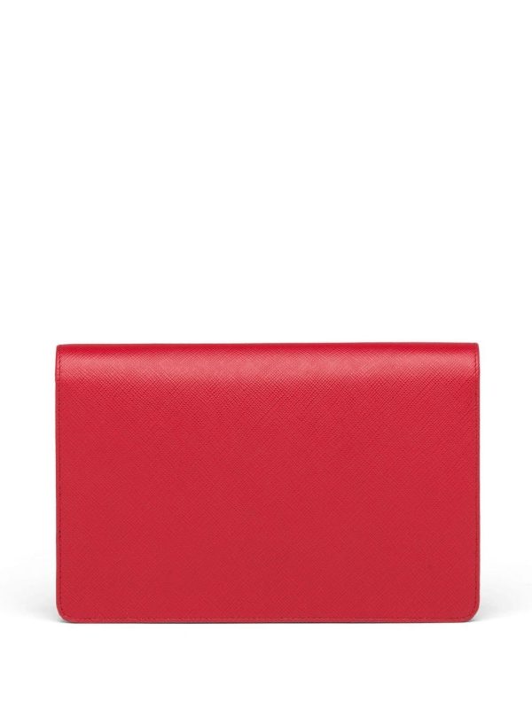 Prada logo-plaque Saffiano leather mini bag - Image 3