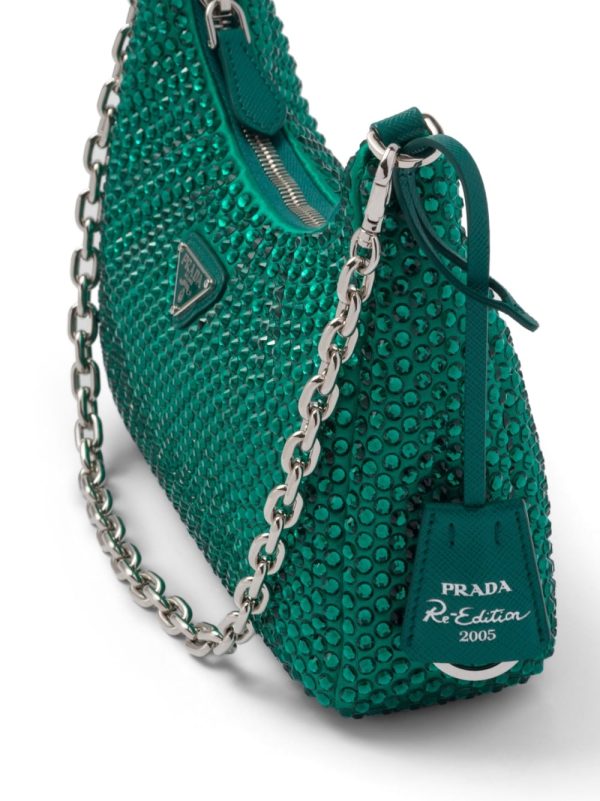 Prada Re-Edition 2005 crystal-embellished shoulder bag - Image 3