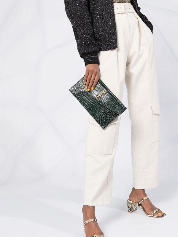 Saint Laurent logo plaque clutch bag - Image 3