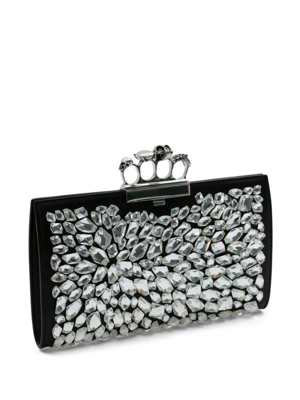 Alexander McQueen Jewelled Flat crystal-embellished clutch bag - Image 3