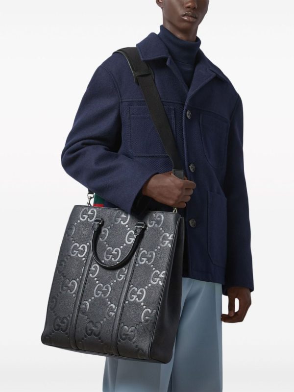Gucci medium Jumbo GG leather tote bag - Image 3