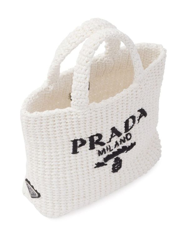 Prada small raffia tote bag - Image 3
