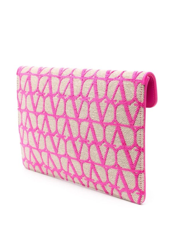 Valentino Garavani Locò Toile Iconographe clutch - Image 3