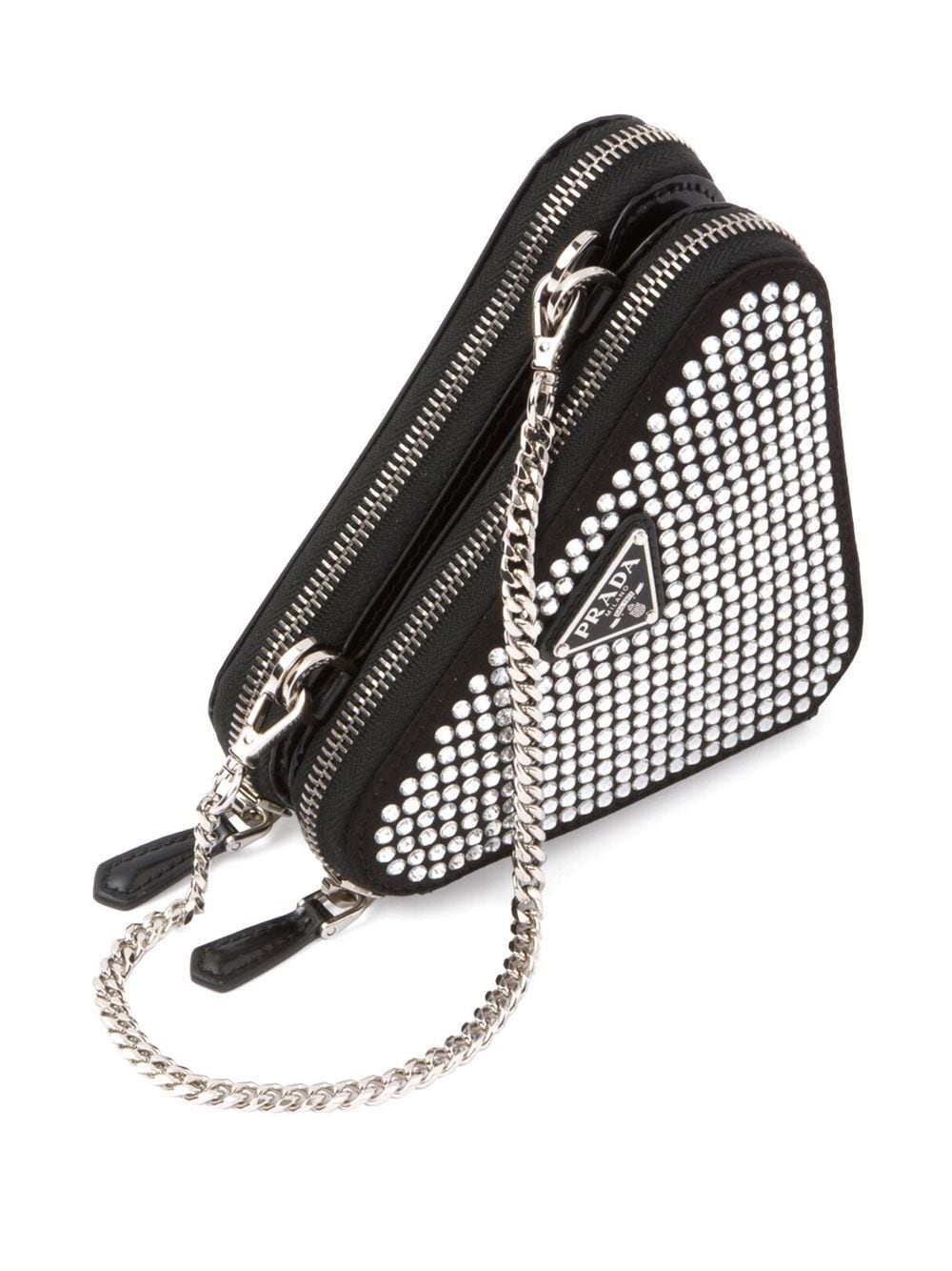 Prada mini Triangle crystal-embellished crossbody bag - Image 3