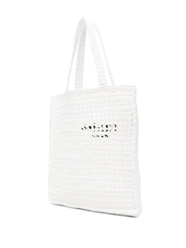 Prada logo-embroidered crochet tote bag - Image 3