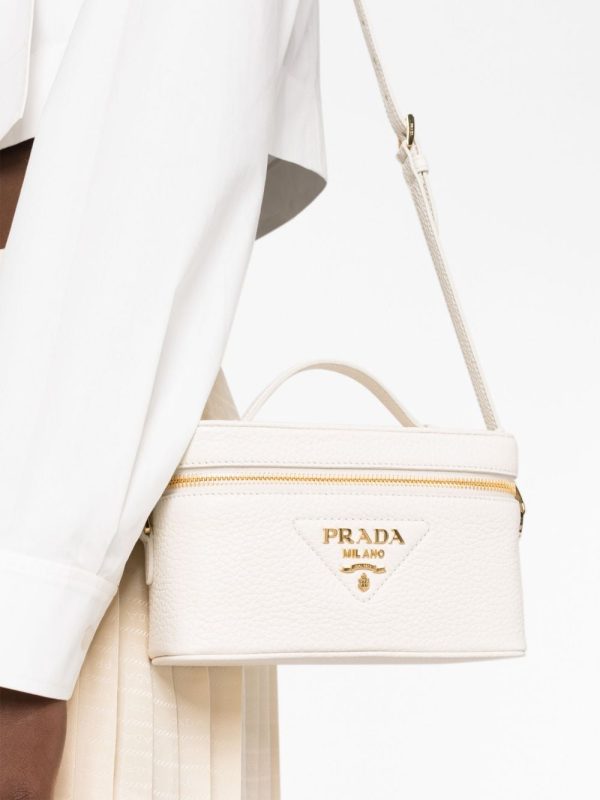 Prada logo-plaque leather mini bag - Image 3