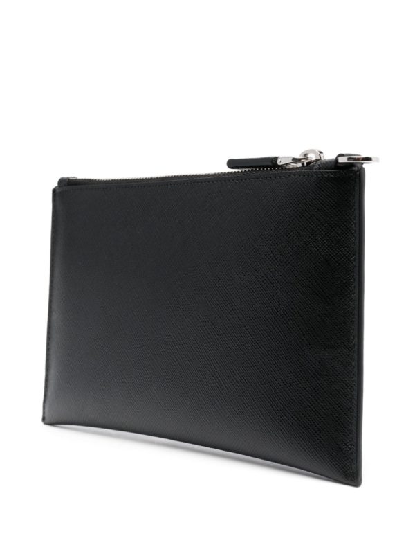 Prada logo-plaque clutch bag - Image 3