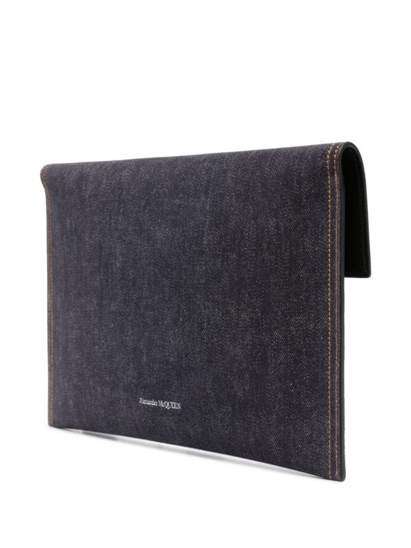 Alexander McQueen denim clutch bag - Image 4