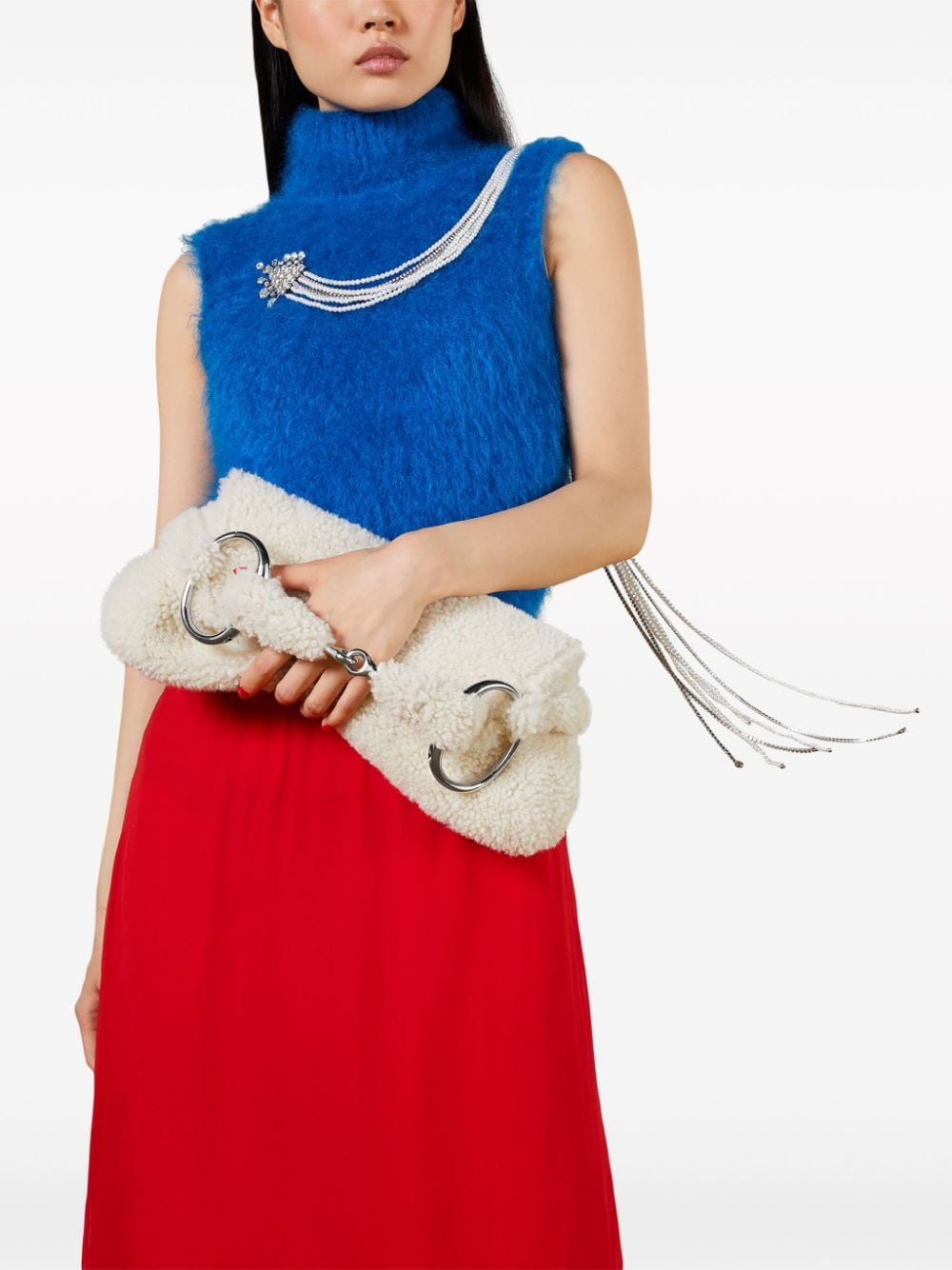 Gucci medium Horsebit shearling shoulder bag - Image 3