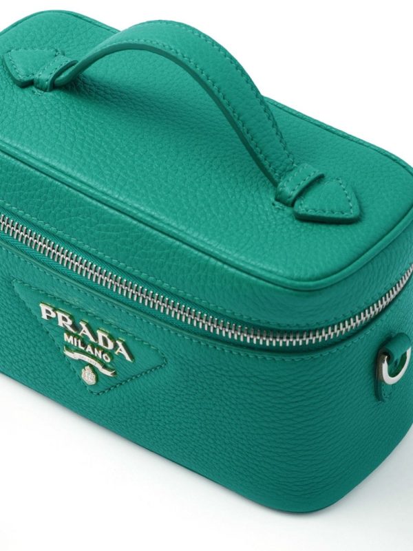 Prada logo-lettering leather mini-bag - Image 3